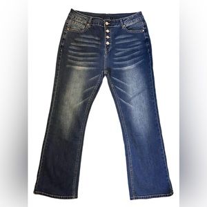 🌸 NWT Floral Blooming High Waisted Flare Jeans